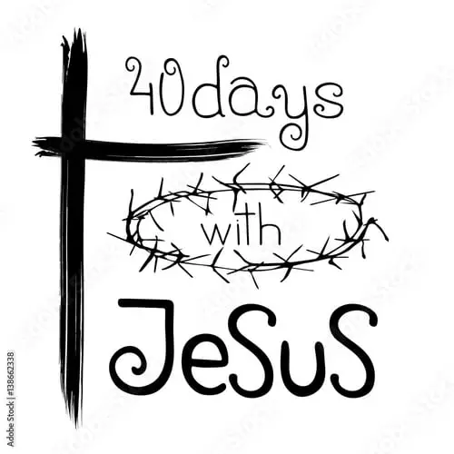" 40 days with Jesus. Bible lettering. Brush calligraphy. Words about ...