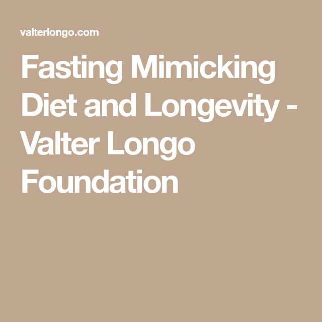 Fasting Mimicking Diet and Longevity