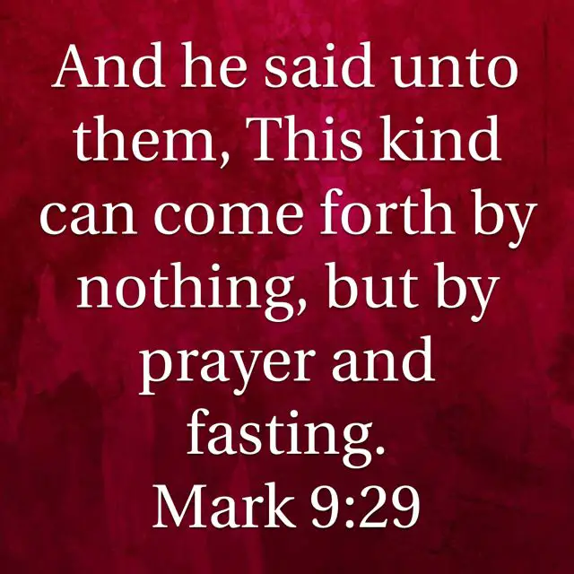 Mark 9:29 Prayer and Fasting