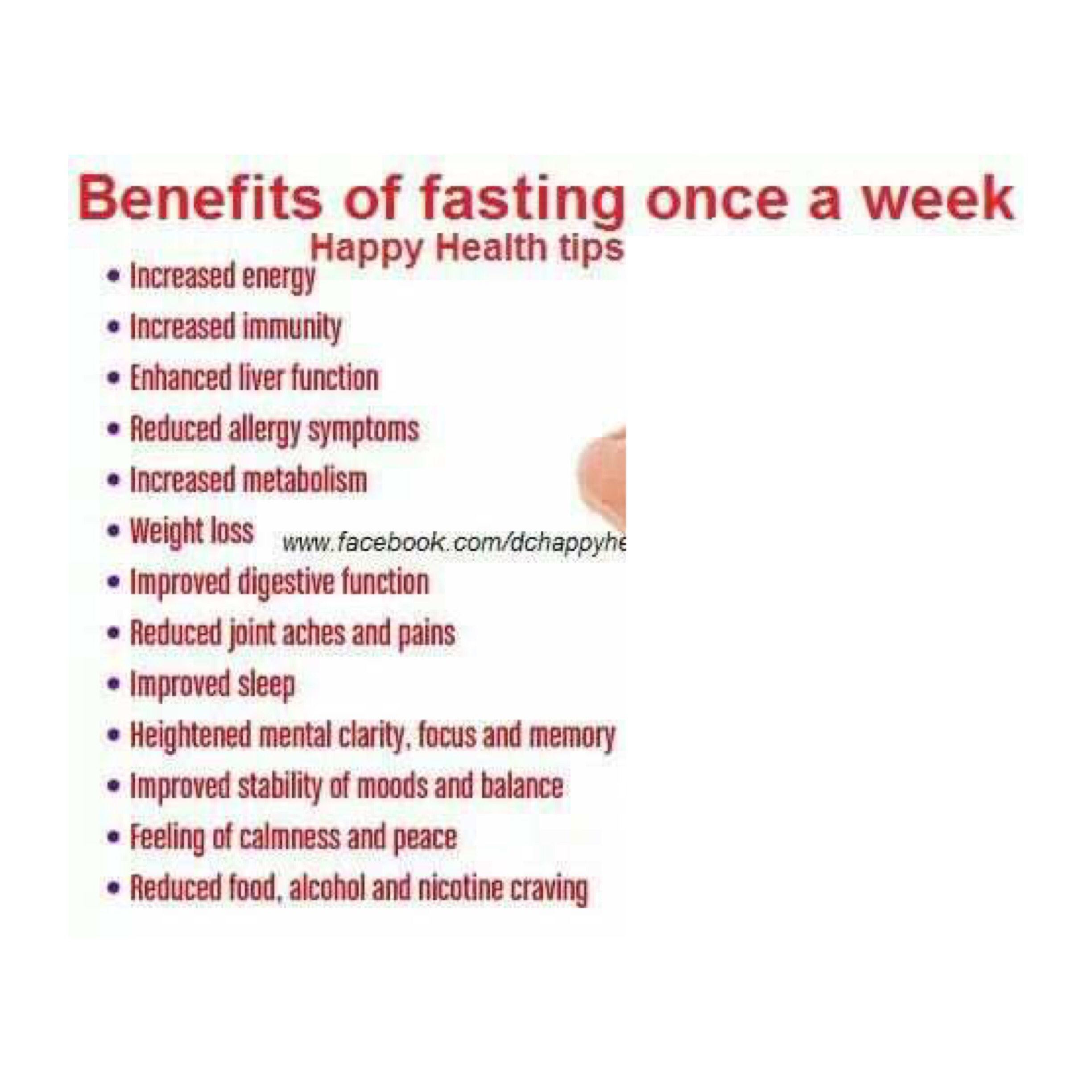 Physical benefits of fasting.