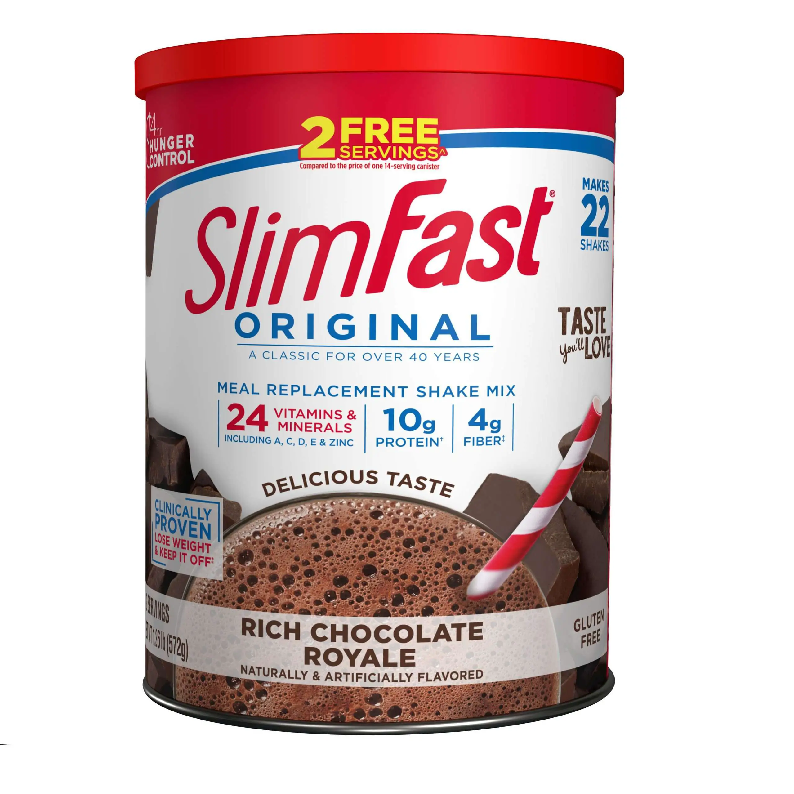 SlimFast Original Meal Replacement Shake Mix, Rich Chocolate Royale, 20 ...