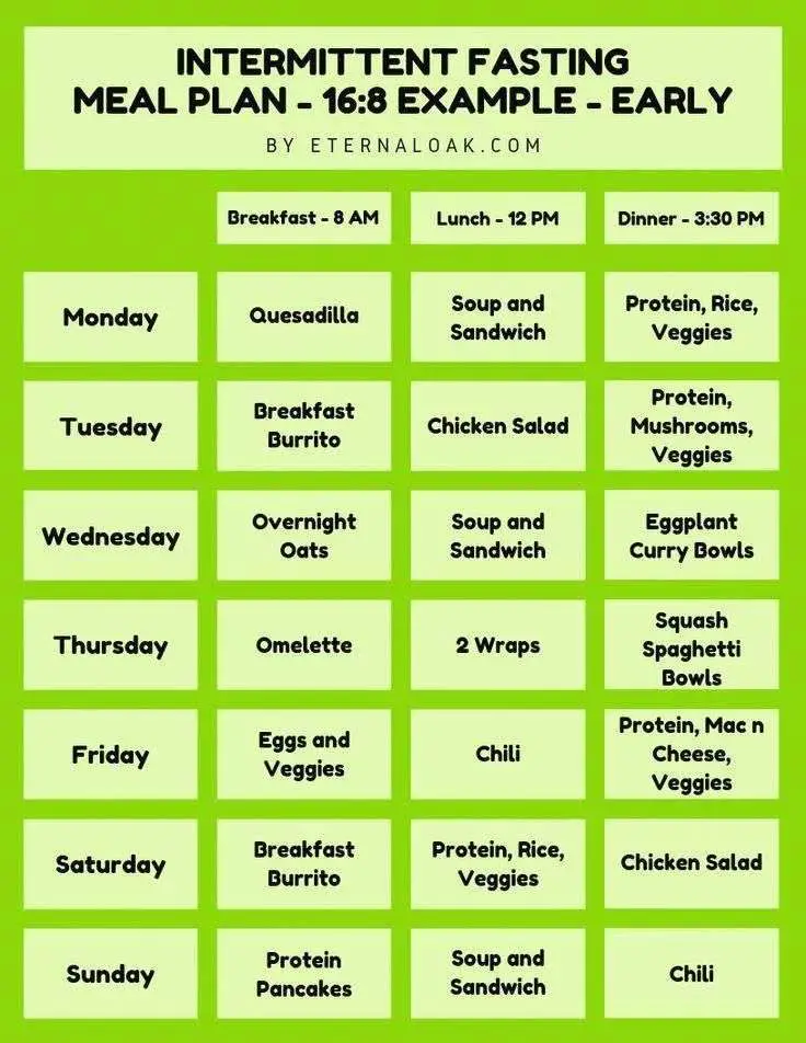 The Top Intermittent Fasting Meal Plan PDFs for 16/8, 20/4 ...