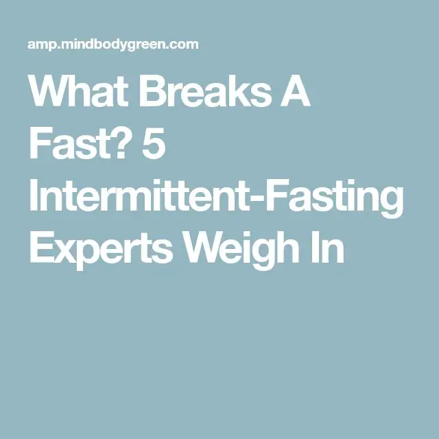 What Actually Breaks A Fast? 5 Intermittent